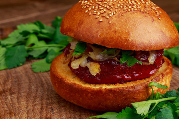 the homemade hamburger