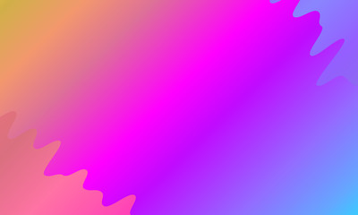 Colorful geometric background. Vibrant gradient.  Wavy pattern. Fluid shapes composition. Minimal design. Vector illustration