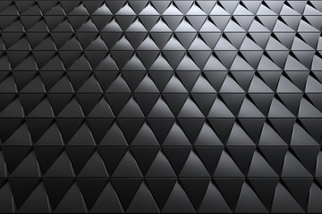 Obraz premium Abstract 3D minimalistic geometrical background of black triangles