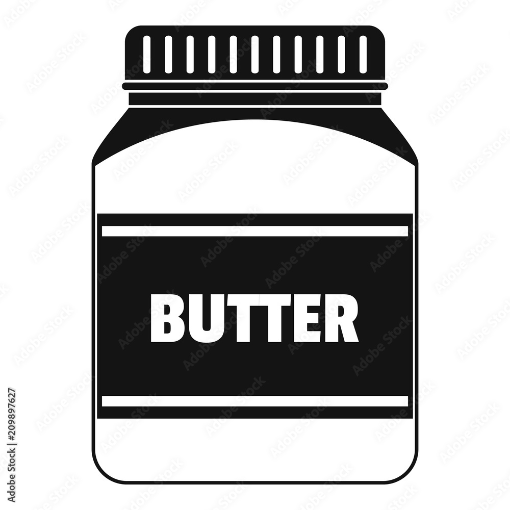 Poster butter nut icon. simple illustration of butter nut vector icon for web design isolated on white back