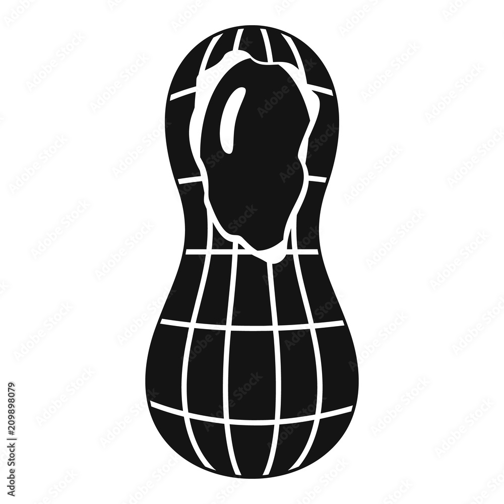 Poster peanut icon. simple illustration of peanut vector icon for web design isolated on white background