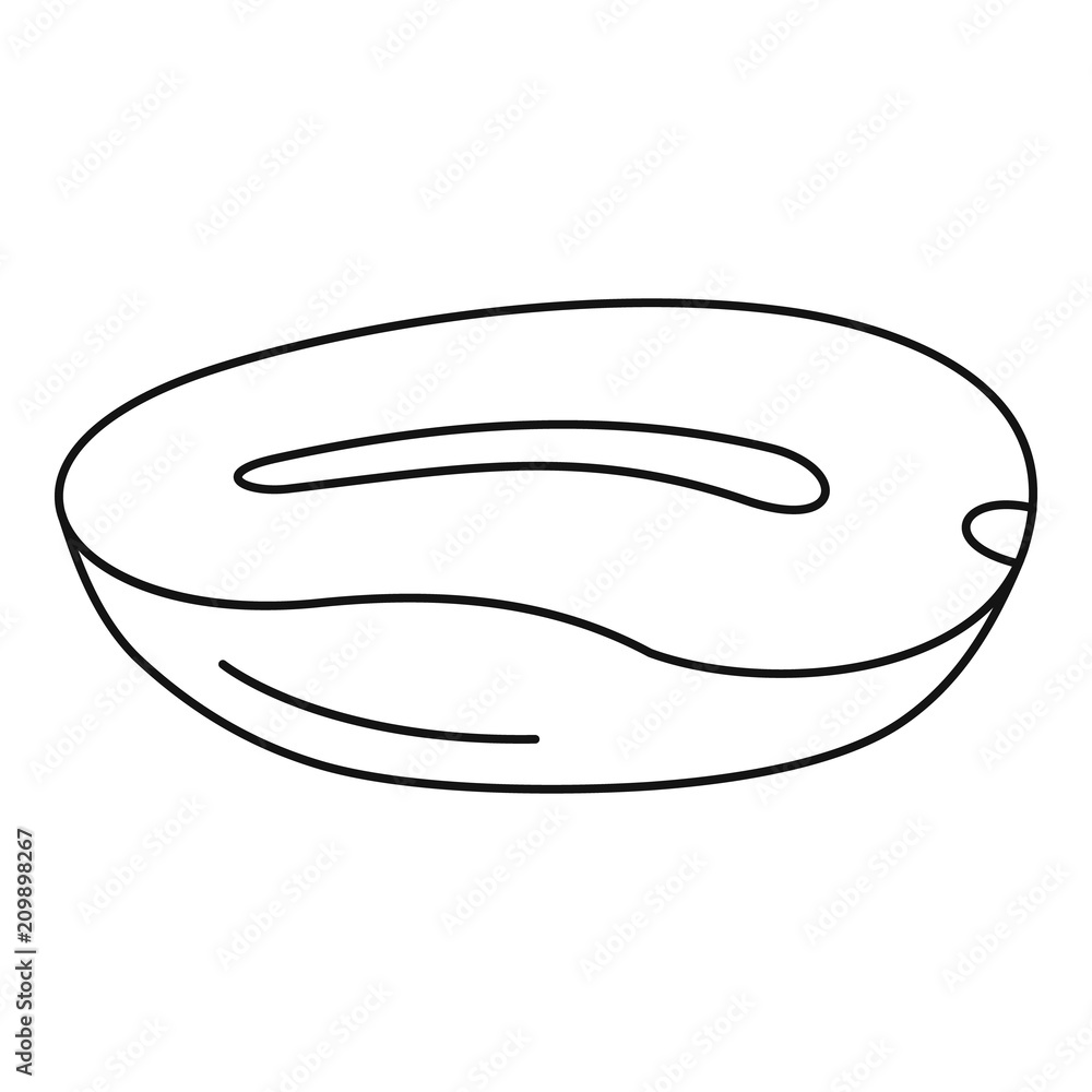 Poster half nut icon. outline illustration of half nut vector icon for web design isolated on white backgro