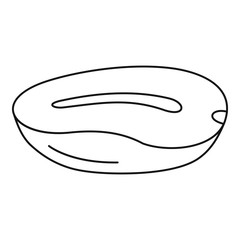 Half nut icon. Outline illustration of half nut vector icon for web design isolated on white background