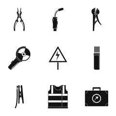 Workman icons set. Simple set of 9 workman vector icons for web isolated on white background