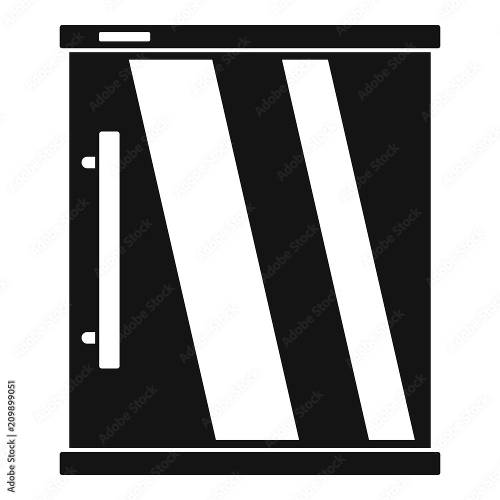 Poster mini refrigerator icon. simple illustration of mini refrigerator vector icon for web design isolated