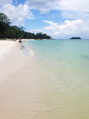 lonely paradise beach of Koh Rong Island, Sihanoukville, Cambodia