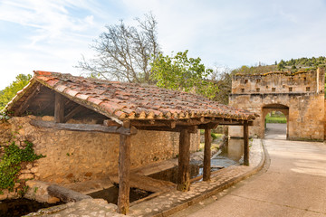 Fototapeta na wymiar Santo Domingo de Silos village in Spain