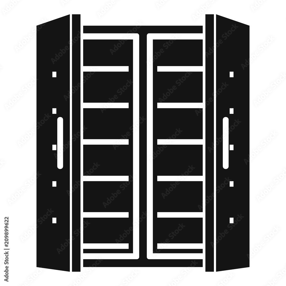 Poster open fridge icon. simple illustration of open fridge vector icon for web design isolated on white ba