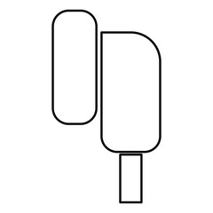 Eearphone plug icon black color illustration flat style simple image