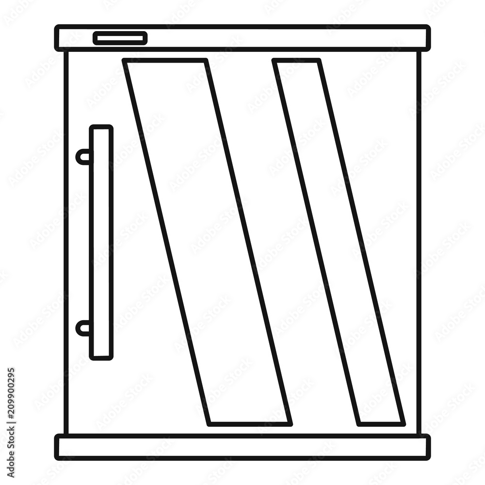 Poster mini refrigerator icon. outline illustration of mini refrigerator vector icon for web design isolate
