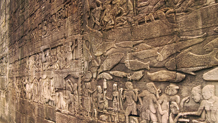 historical ruins of Angkor Khmer Empire, Siem Reap, Cambodia