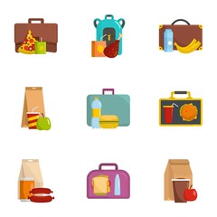 Luggage icons set. Cartoon set of 9 luggage vector icons for web isolated on white background