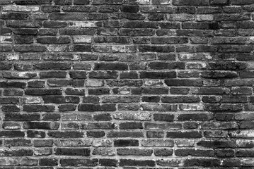Abstract brick surface black wall background. for pattern wallpaper or backdrop for graphic design