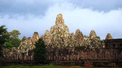 Fototapeta na wymiar Bayon, historical ruins of Angkor Khmer Empire, Siem Reap, Cambodia