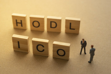 ICO initial coin offering concept