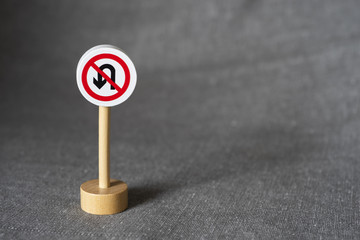 No U-Turn traffic sign