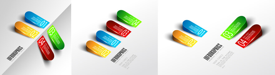 Abstract 3d Shapes infographics