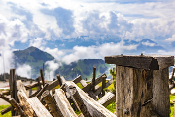Naklejka premium Rigi Kulm view to Swiss Alps