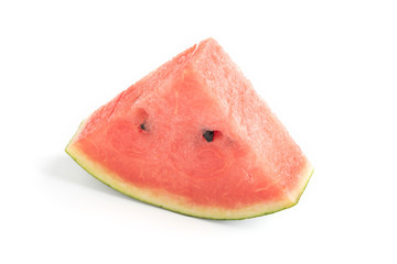 Sliced ripe watermelon on white background