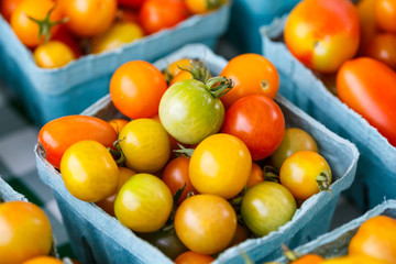Cherry Tomatoes at a Local  Market