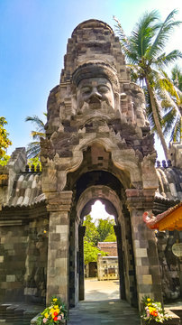 garden of buddhist temple in java
