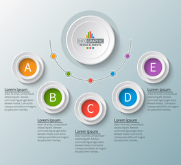 Abstract 3D Paper Infographics
