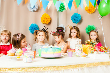 little princesses are celebrating birthday