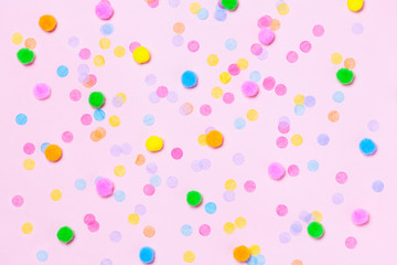 Various colorful confetti background