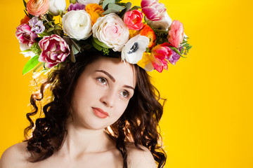 The dreamed brunette girl