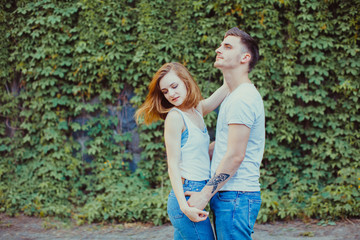 Fototapeta premium The inspiration for the love of a young couple