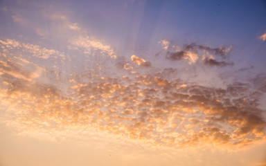 Dramatic sunset and sunrise sky.