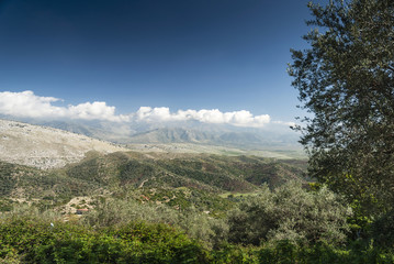 Fototapeta na wymiar south albania countryside scenic landscape view