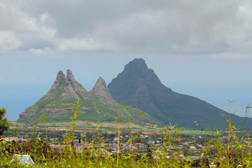 Valley and mountain tops. Trou aux Cerfs, Curepipe, Mauritius