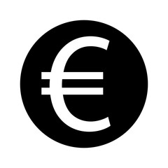 Euro sign icon stock vector illustration