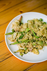 Seafood green curry fried rice