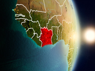 Ivory Coast during sunrise