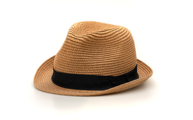 Brown hat On White Background