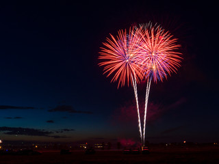 twin fireworks