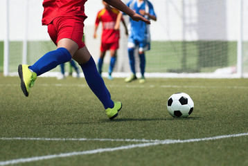 Football match for children,soccer teams school tournament