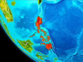 Philippines on Earth from space