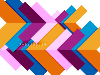 Multicolored abstract geometric shapes, geometry background for web banner