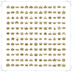 King and queen crowns symbols 