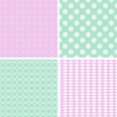 Vector set of geometric ornamental patterns