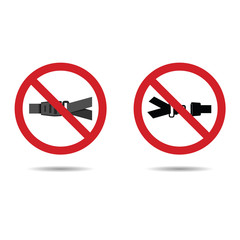 seat belt sign illustration