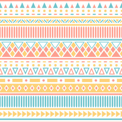 Vector seamless abstract tribal pattern.