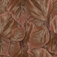 Fototapeta na wymiar Seamless pattern with birch leaves