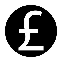 Pound Sterling sign icon stock vector illustration