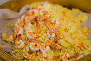 Prawn and egg fried rice