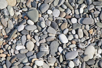 Sea stones on the Black Sea coast. Sochi.