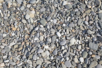 Sea stones on the Black Sea coast. Sochi.
